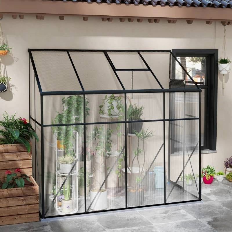 8.3'x4.1' Outdoor Lean-to Greenhouse