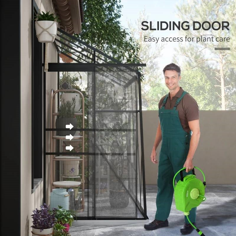 8.3'x4.1' Outdoor Lean-to Greenhouse