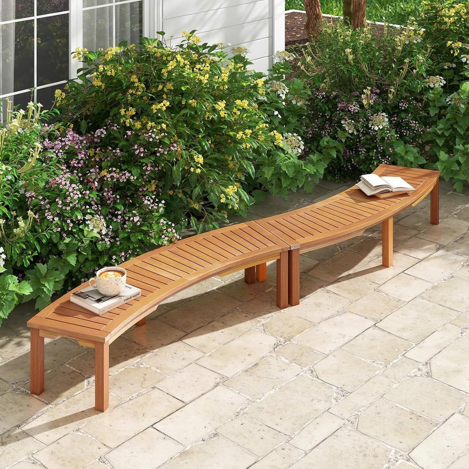 2-Person Outdoor Wooden Garden Bench