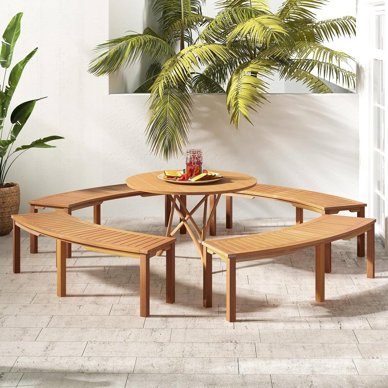 2-Person Outdoor Wooden Garden Bench