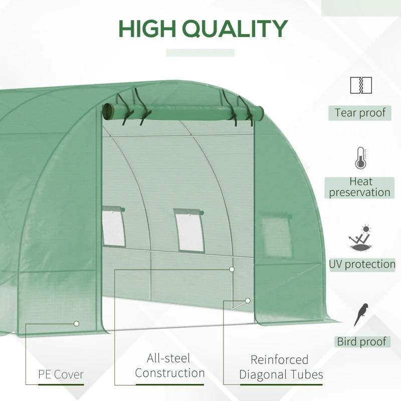 26.2'x9.7' Walk-In Outdoor Greenhouse