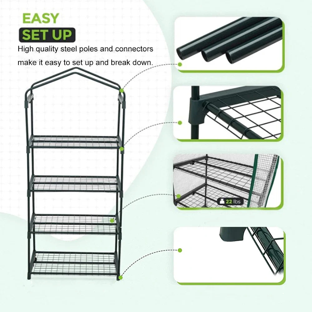 Mini Portable Greenhouse with Frame