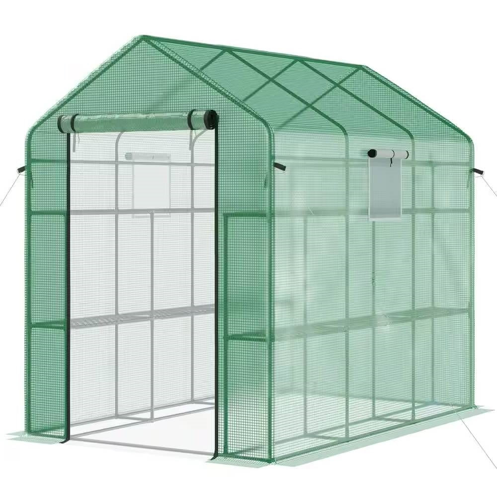 7'x4.7' Outdoor Greenhouse with Steel Frame