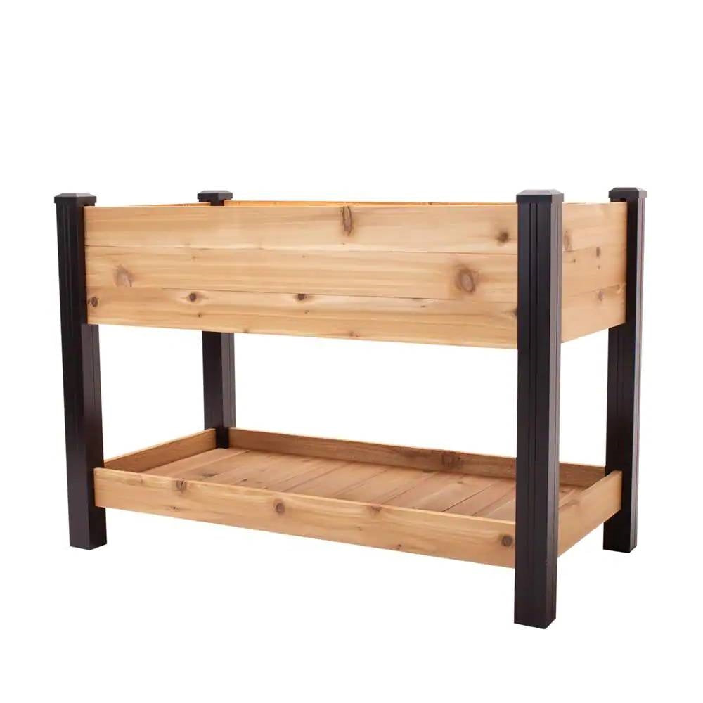2x4 Cedar Raised Garden Bed with Vinyl Legs