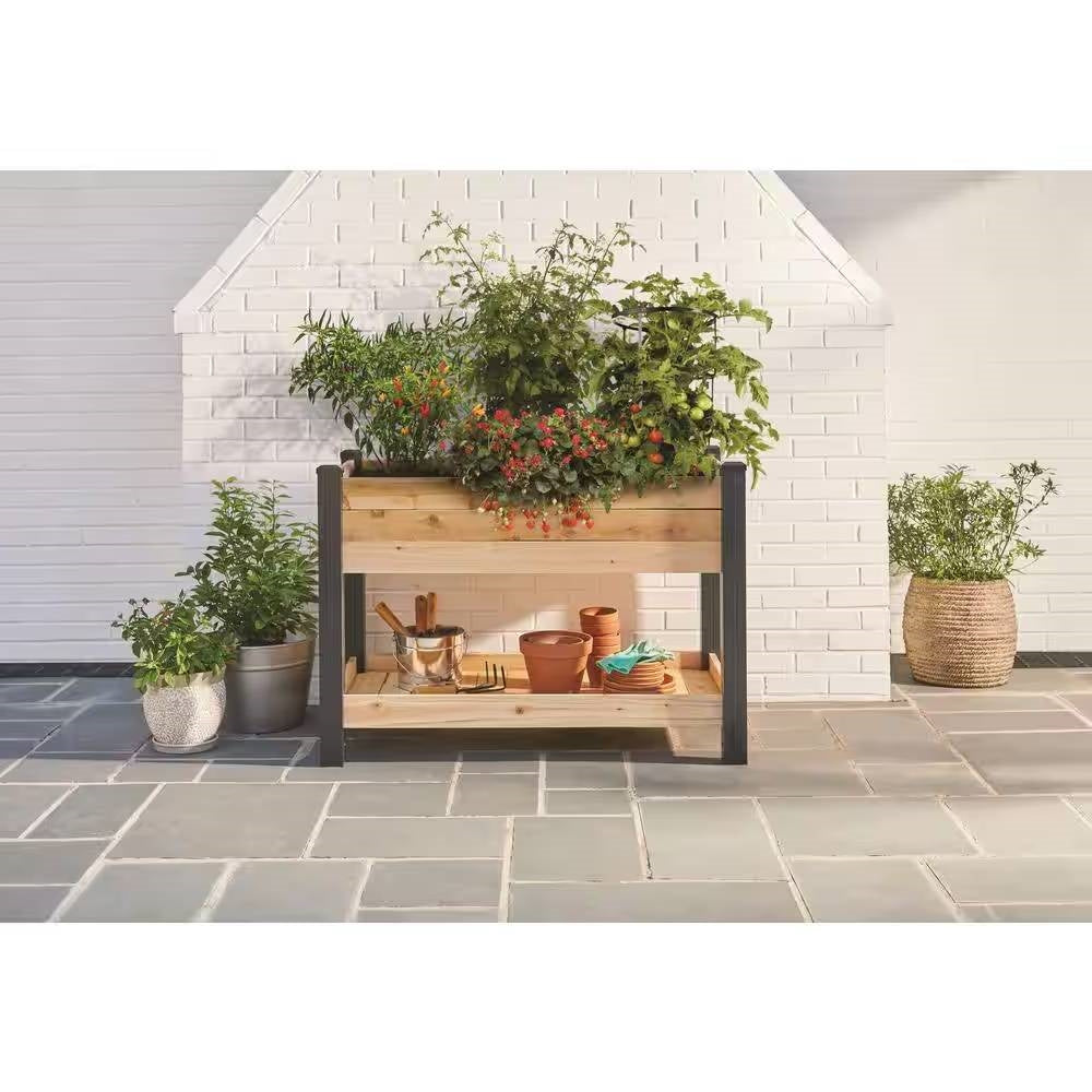 2x4 Cedar Raised Garden Bed with Vinyl Legs