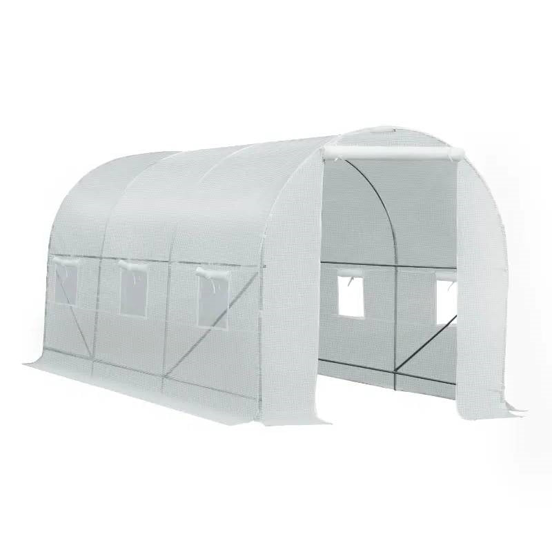 14.7'x6.5' Outdoor Greenhouse with Steel Frame